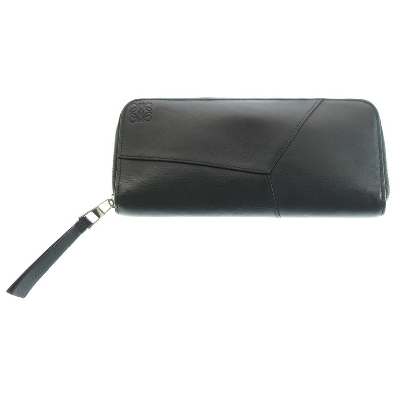 Loewe Puzzle Zip Round Wallet Long Wallet Black 262431