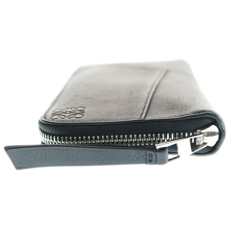 Loewe Puzzle Zip Round Wallet Long Wallet Black 262431