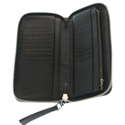 Loewe Puzzle Zip Round Wallet Long Wallet Black 262431