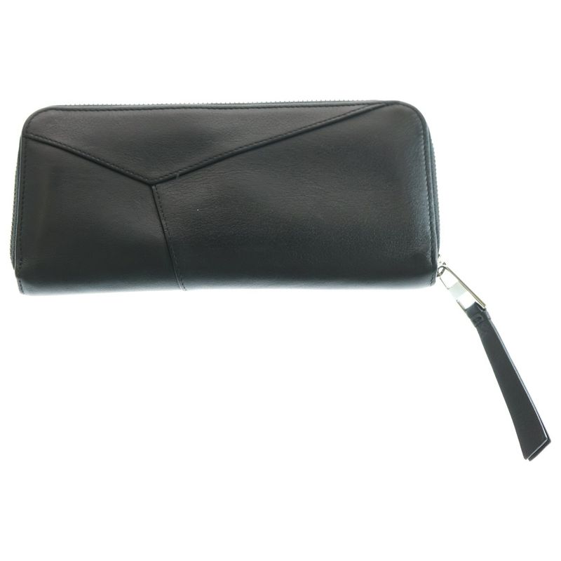 Loewe Puzzle Zip Round Wallet Long Wallet Black 262431