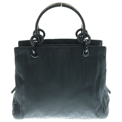 Prada Plastic Handle Bag Handbag Mini Bag Black B6954 Silver Hardware
