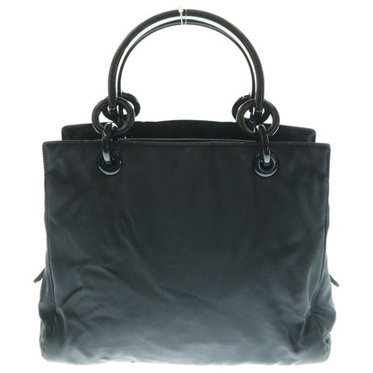 Prada Plastic Handle Bag Handbag Mini Bag Black B6954 Silver Hardware
