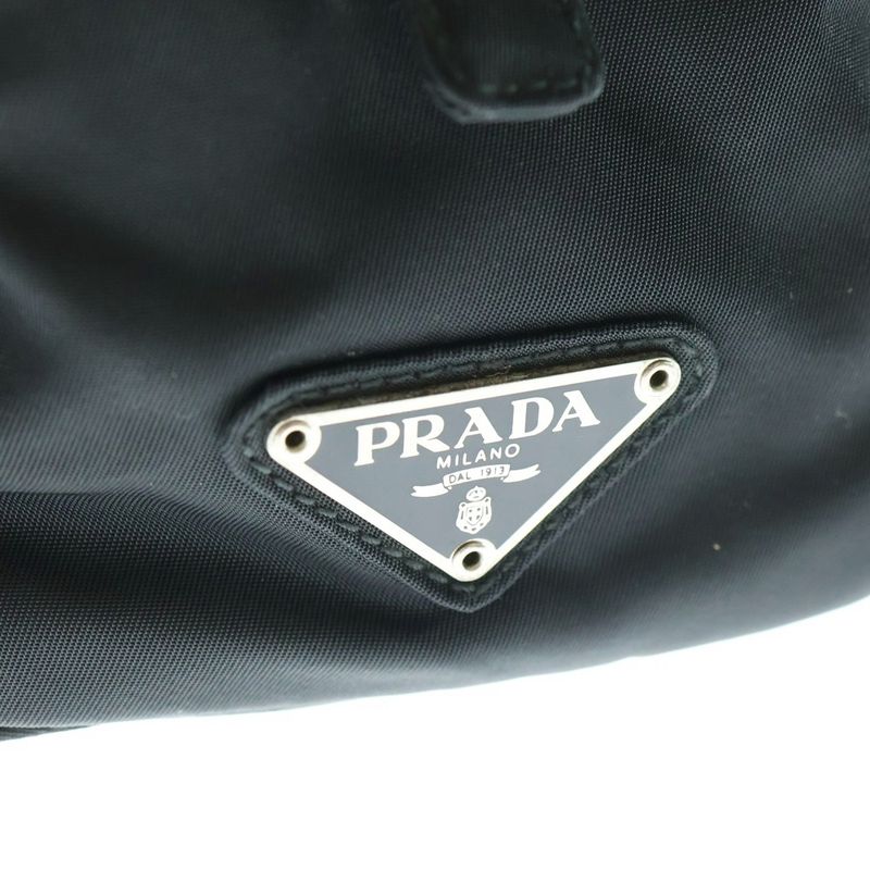Prada Plastic Handle Bag Handbag Mini Bag Black B6954 Silver Hardware