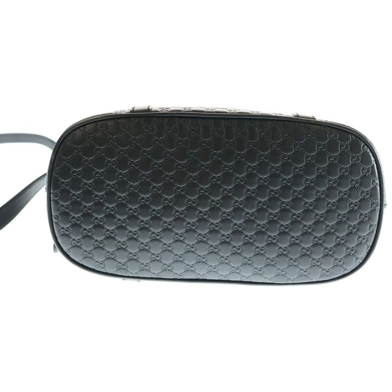 Gucci Micro Guccissima 2WAY Bag Handbag Shoulder Bag Black Leather 449654 Gold