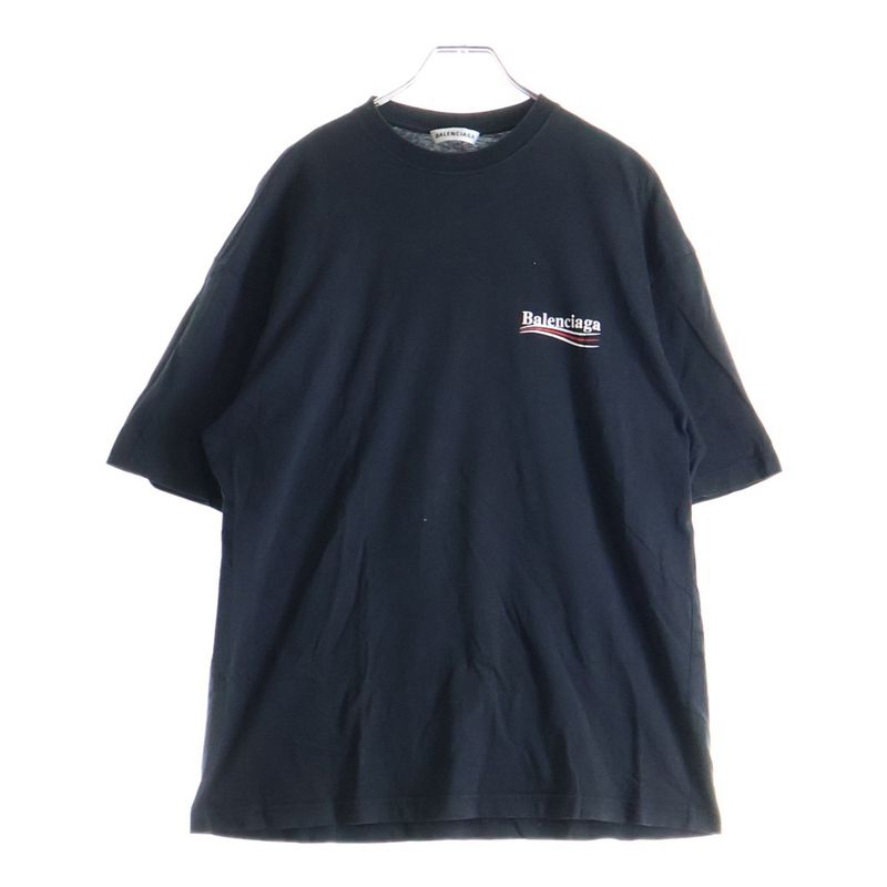 Balenciaga 17AW Campaign Logo Crew Neck Short Sleeved T-shirt Cut And Sewn
