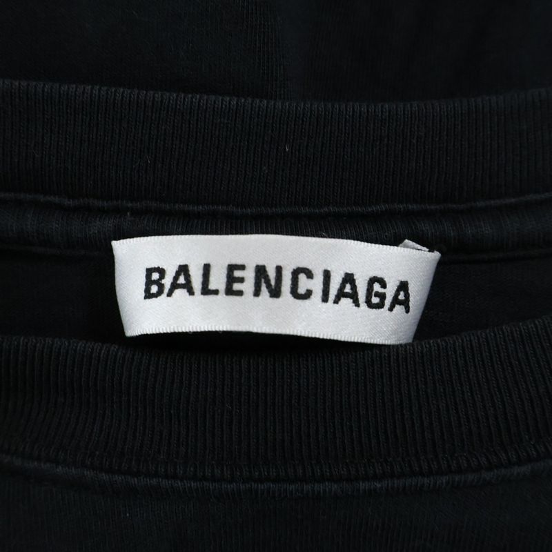 Balenciaga 17AW Campaign Logo Crew Neck Short Sleeved T-shirt Cut And Sewn