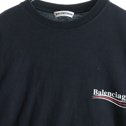Balenciaga 17AW Campaign Logo Crew Neck Short Sleeved T-shirt Cut And Sewn