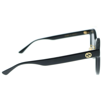 Gucci GG Interlocking Asian Fit Boston Shape Sunglasses In Gold And Black