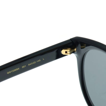 Gucci GG Interlocking Asian Fit Boston Shape Sunglasses In Gold And Black