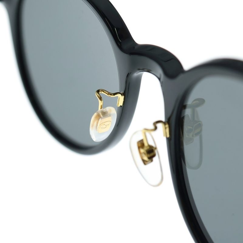 Gucci GG Interlocking Asian Fit Boston Shape Sunglasses In Gold And Black