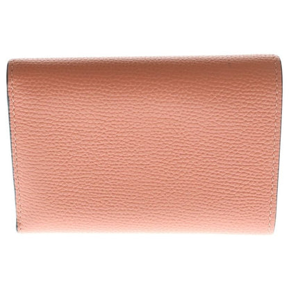 Loewe Anagram Trifold Wallet Compact Wallet Card Case Leather Salmon Pink