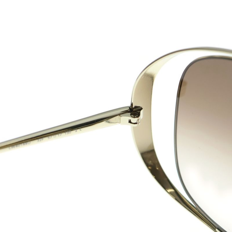 Loewe Logo Temple Curry Lens Sunglasses Eyewear Brown/gold Lw40148u