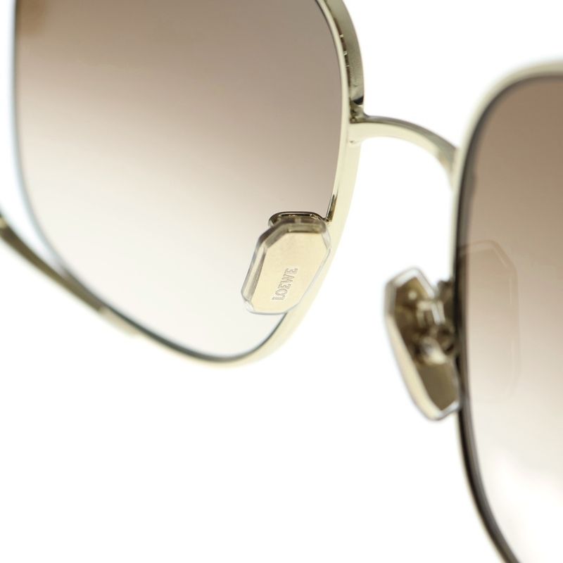 Loewe Logo Temple Curry Lens Sunglasses Eyewear Brown/gold Lw40148u