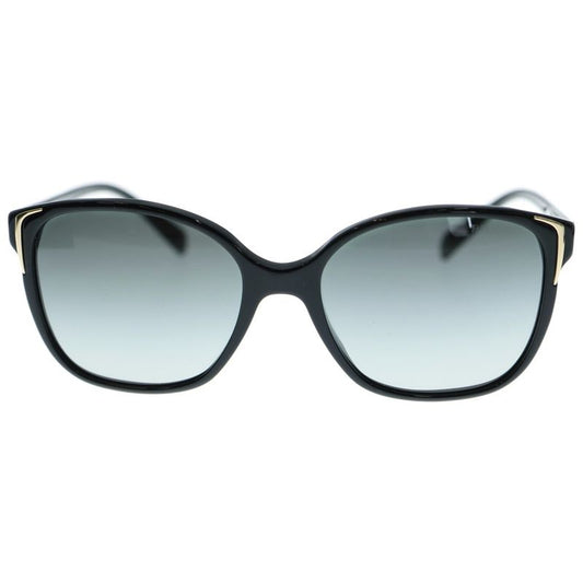 Prada Logo Temple Wellington Sunglasses Eyewear In Black/gold Spr01o-a