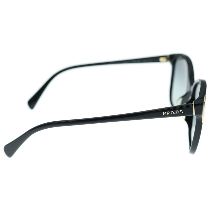 Prada Logo Temple Wellington Sunglasses Eyewear In Black/gold Spr01o-a