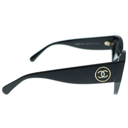 Chanel Square Shape Sunglasses In Black Acetate Round Coco Mark 5506-a