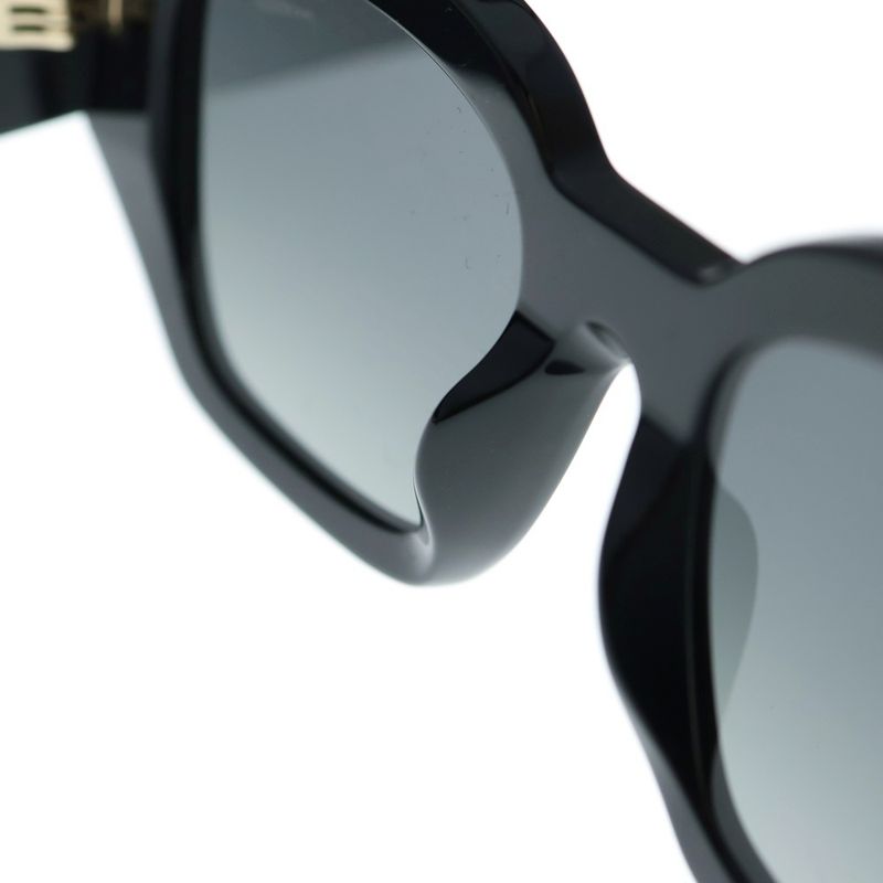 Chanel Square Shape Sunglasses In Black Acetate Round Coco Mark 5506-a