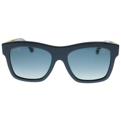 Chanel Coco Mark Temple Square Frame Colored Lens Sunglasses Eyewear 5533-a