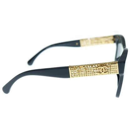 Chanel Coco Mark Temple Square Frame Colored Lens Sunglasses Eyewear 5533-a