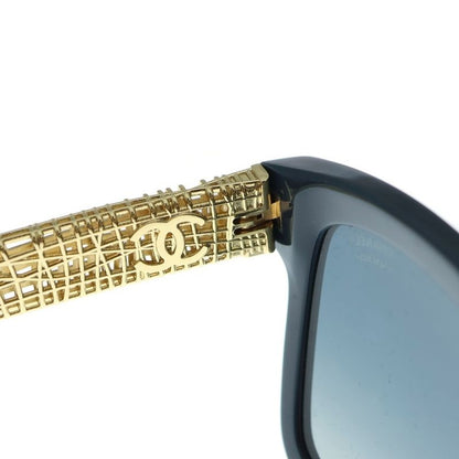 Chanel Coco Mark Temple Square Frame Colored Lens Sunglasses Eyewear 5533-a