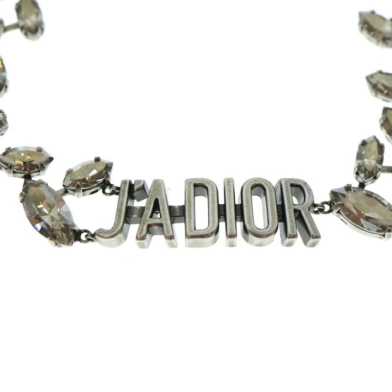 Christian Dior J'adior Laurier Choker Necklace Silver