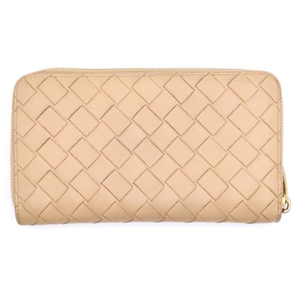 Bottega Veneta Intrecciato Long Wallet Long Wallet Card Case Beige And Leather