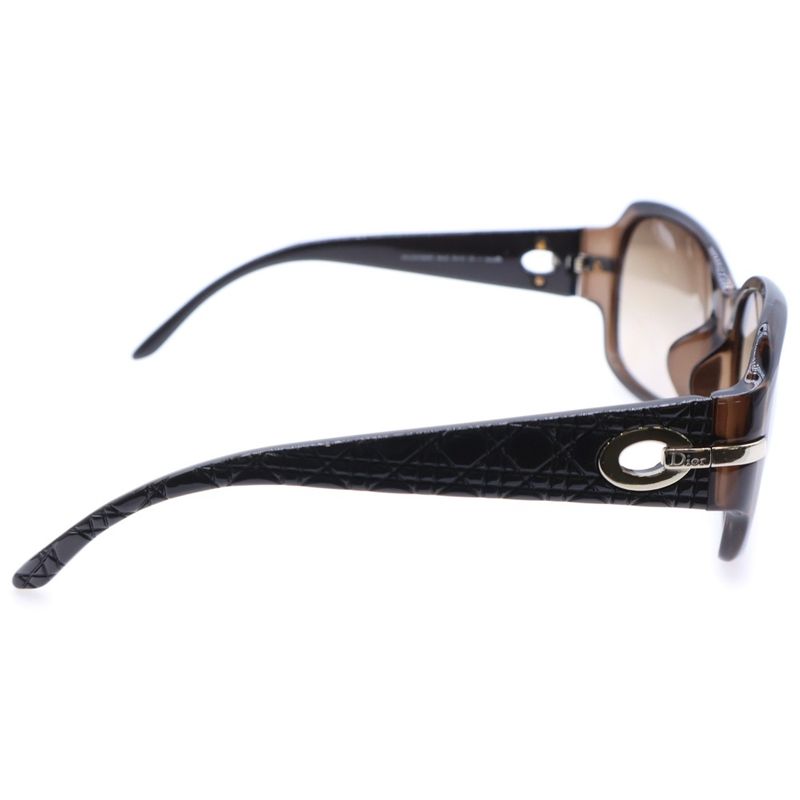Christian Dior Logo Sunglasses Smoked Gradient Brown Frame Silver Hardware 19kjd