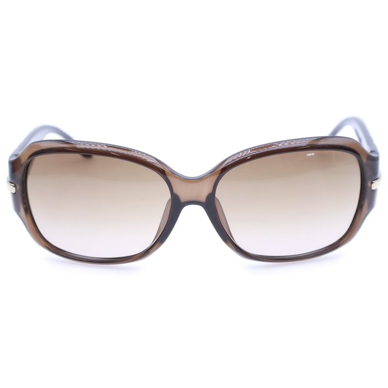 Christian Dior Logo Sunglasses Smoked Gradient Brown Frame Silver Hardware 19kjd