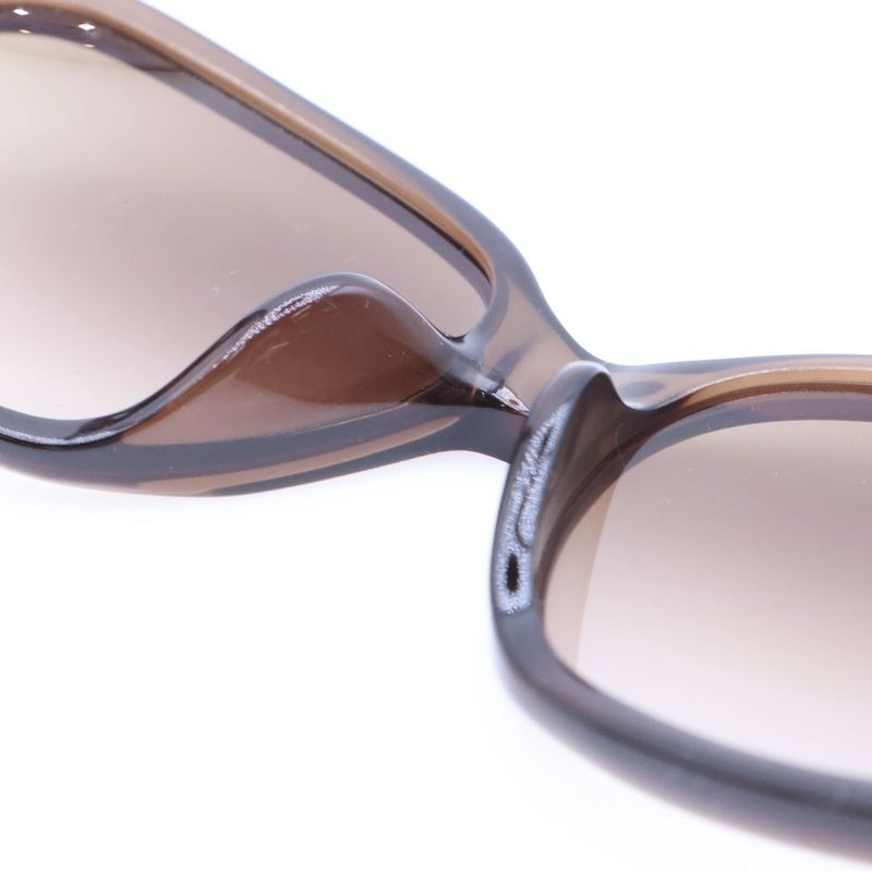 Christian Dior Logo Sunglasses Smoked Gradient Brown Frame Silver Hardware 19kjd