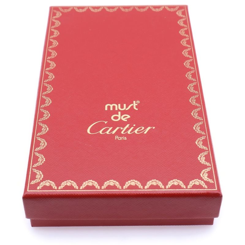 Cartier Mastline Leather Long Wallet Trifold Burgundy