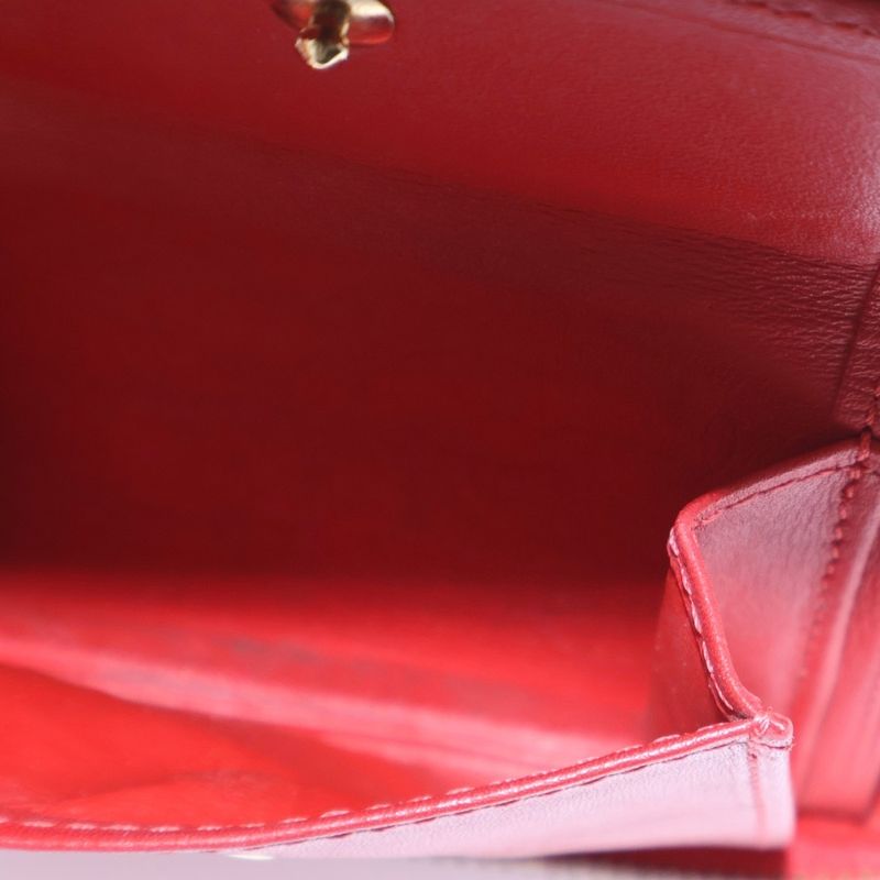 Louis Vuitton Vernis Blume Rouge Compact Wallet Coin Case Red Enamel M91151