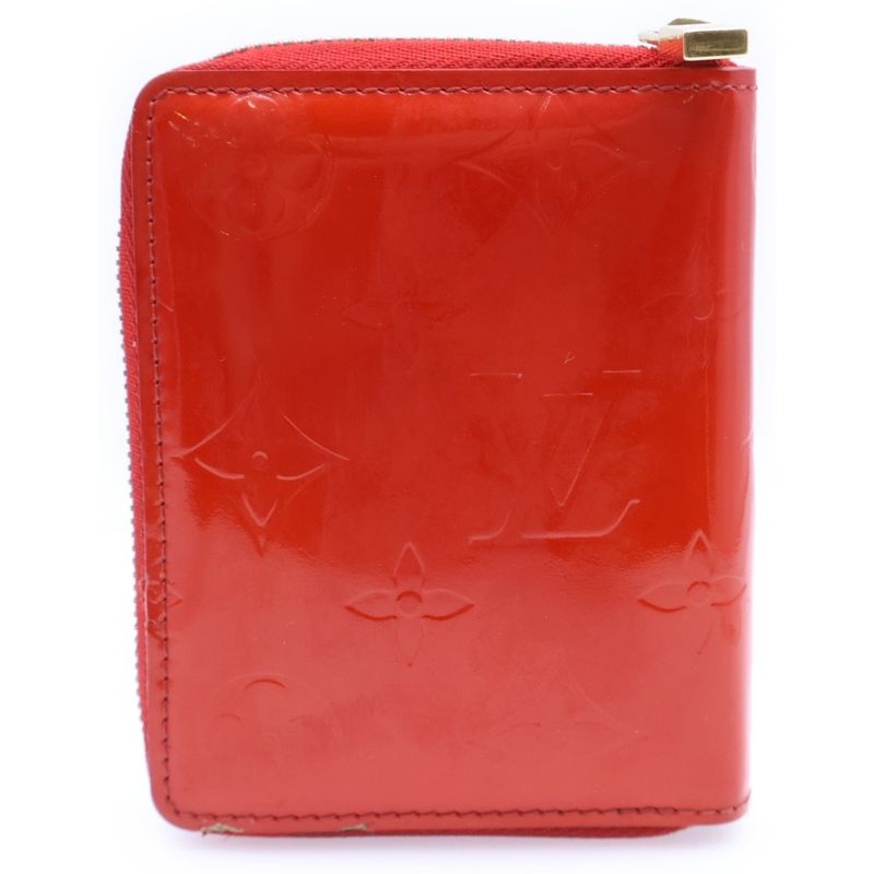 Louis Vuitton Vernis Blume Rouge Compact Wallet Coin Case Red Enamel M91151