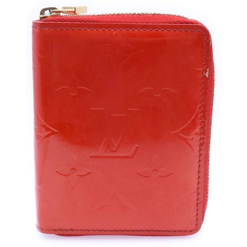 Louis Vuitton Vernis Blume Rouge Compact Wallet Coin Case Red Enamel M91151