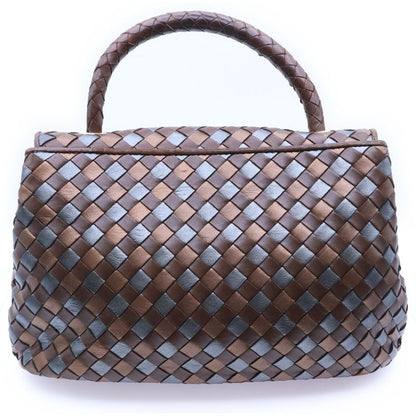 Bottega Veneta Intrecciato Handbag Brown Leather