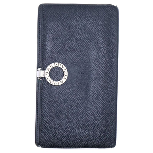 Bvlgari Bee Zero One Long Wallet Folded Leather Black