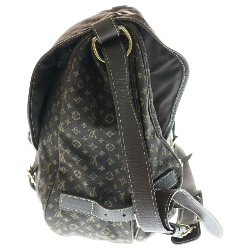 Louis Vuitton Monogram Mini Lin Saumur XL Handbag Brown Leather X Canvas M95220