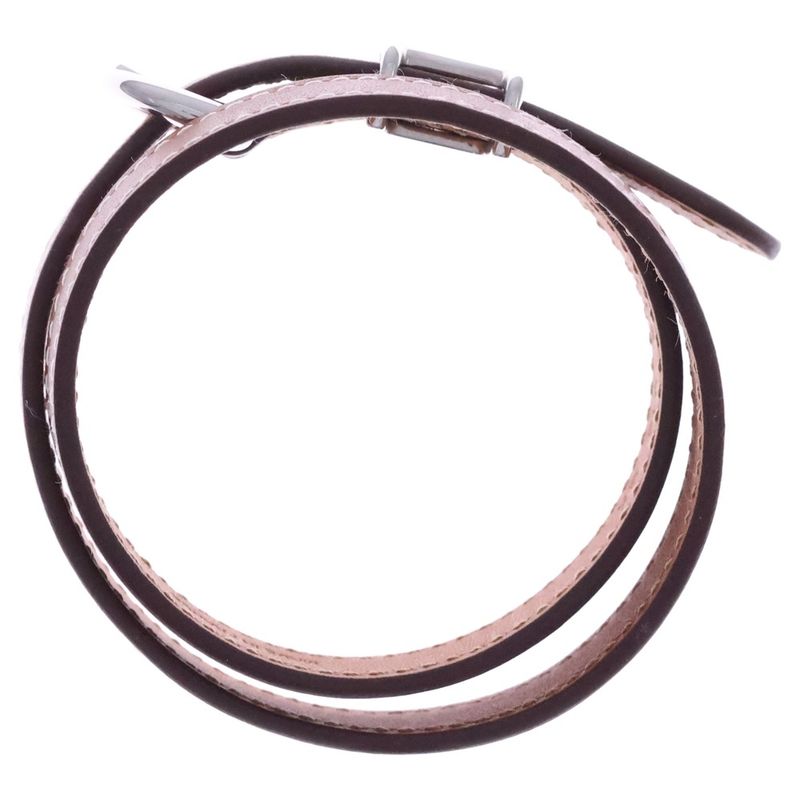 Hermes Trench Bracelet Gold Silver Hardware Engraved B