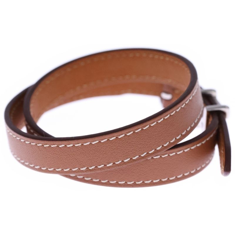 Hermes Trench Bracelet Gold Silver Hardware Engraved B