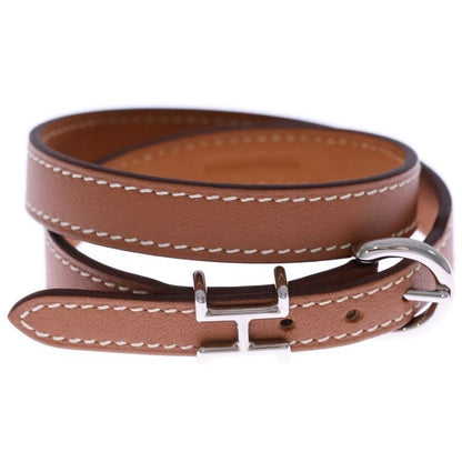 Hermes Trench Bracelet Gold Silver Hardware Engraved B