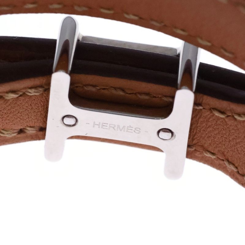 Hermes Trench Bracelet Gold Silver Hardware Engraved B