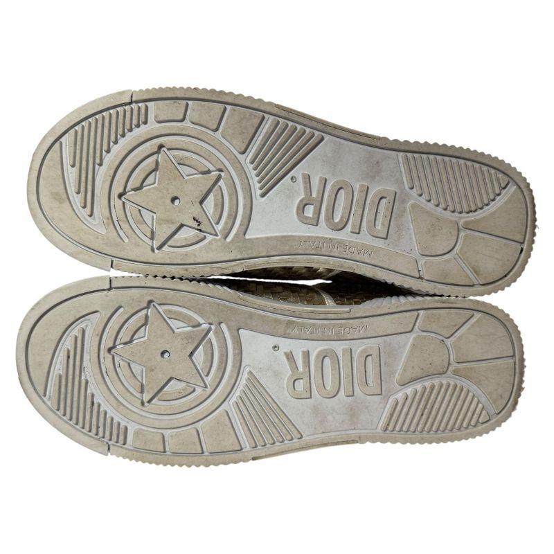 Christian DIOR D-smash Intrecciato Leather Sneakers 38 1/2 25.5cm (10.04in)
