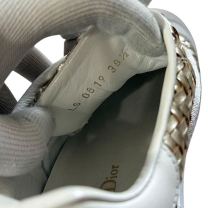 Christian DIOR D-smash Intrecciato Leather Sneakers 38 1/2 25.5cm (10.04in)