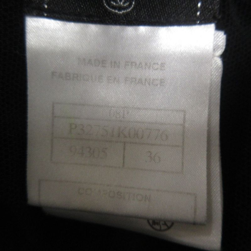 08P Chanel Flared Knit Easy Mini Skirt P32751 Size 36 Black Ladies Used