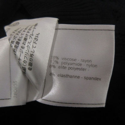 08P Chanel Flared Knit Easy Mini Skirt P32751 Size 36 Black Ladies Used