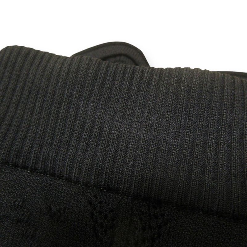 08P Chanel Flared Knit Easy Mini Skirt P32751 Size 36 Black Ladies Used