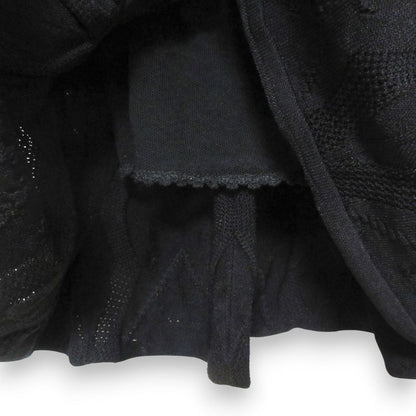 08P Chanel Flared Knit Easy Mini Skirt P32751 Size 36 Black Ladies Used