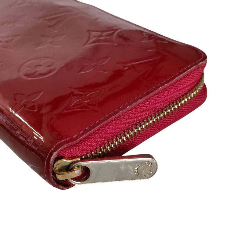 Good Louis Vuitton Vernis Round Zipper Zippy Wallet Long Wallet M91981 Pomme