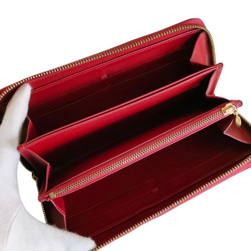 Good Louis Vuitton Vernis Round Zipper Zippy Wallet Long Wallet M91981 Pomme
