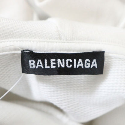 Balenciaga 20SS BB Logo Front Print Hoodie Pullover Hoodie 570811 Tev19 White
