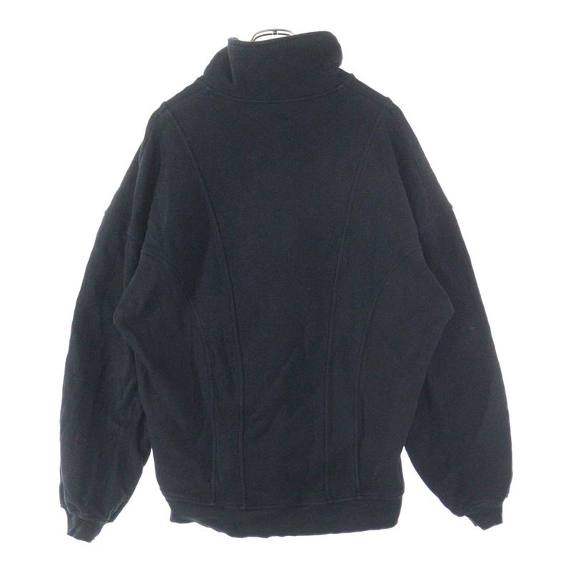 Saint Laurent Paris Logo Embroidered Half-zip Sweatshirt YP53 2023 00488 Black